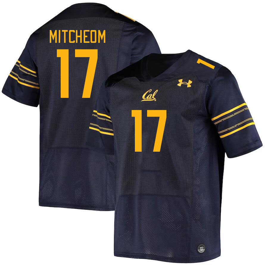 Men #17 Noah Mitcheom California Golden Bears College Football Jerseys Stitched Sale-Navy
